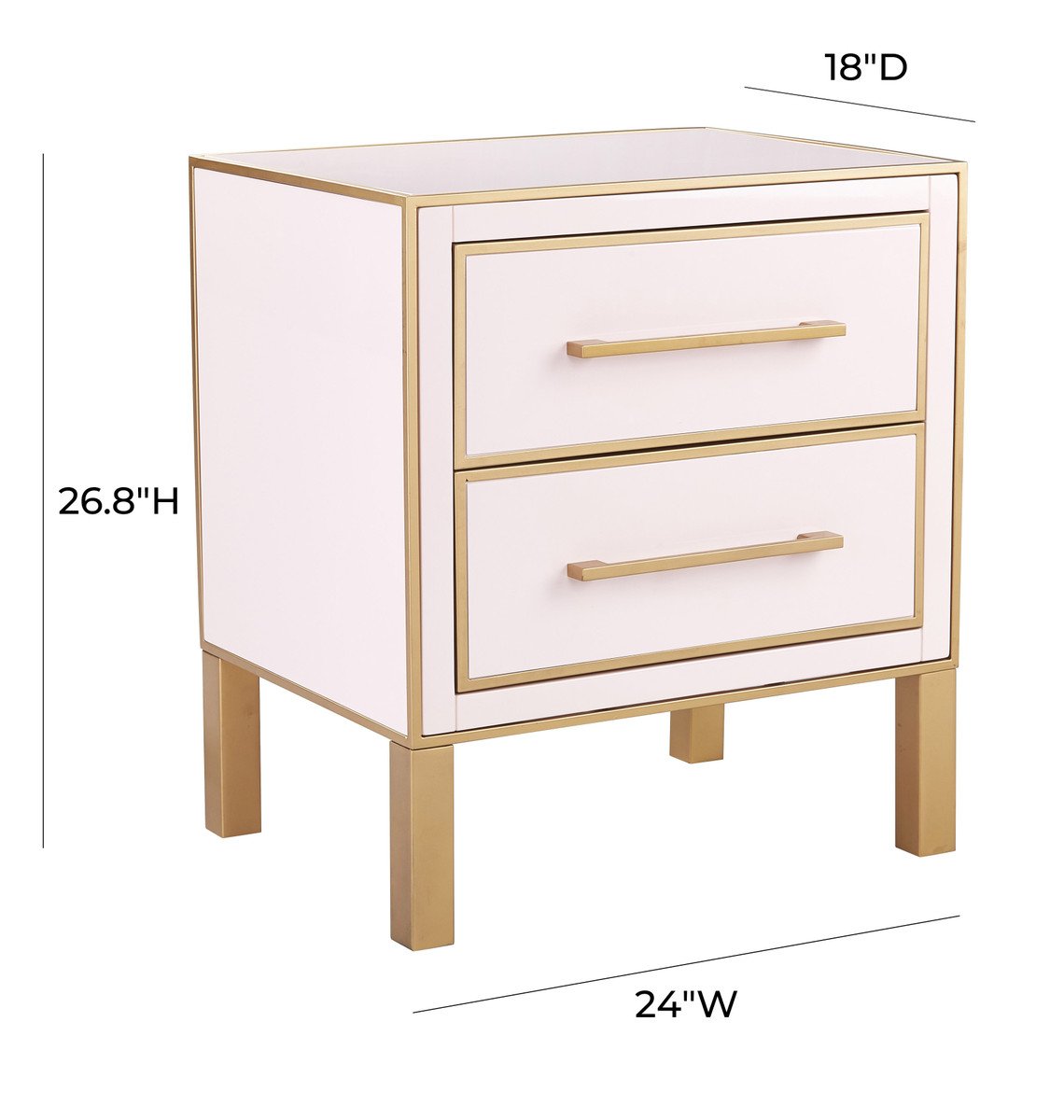 Emily Pink Lacquer Side Table