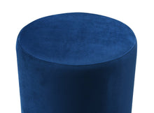 Load image into Gallery viewer, Opal Velvet Ottoman with Gold Base
