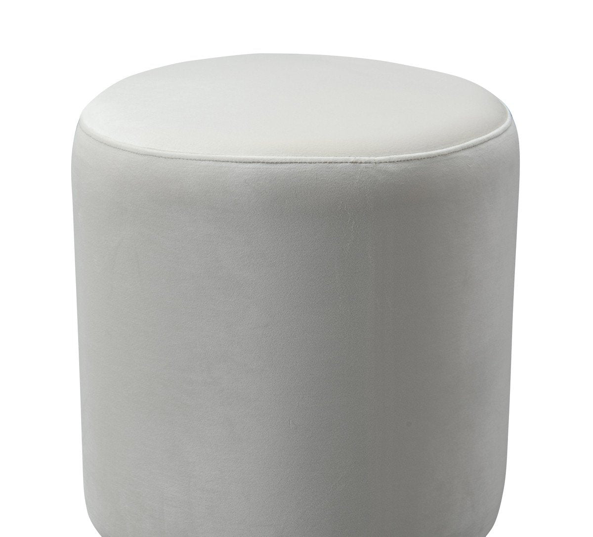 Opal Velvet Ottoman with Gold Base