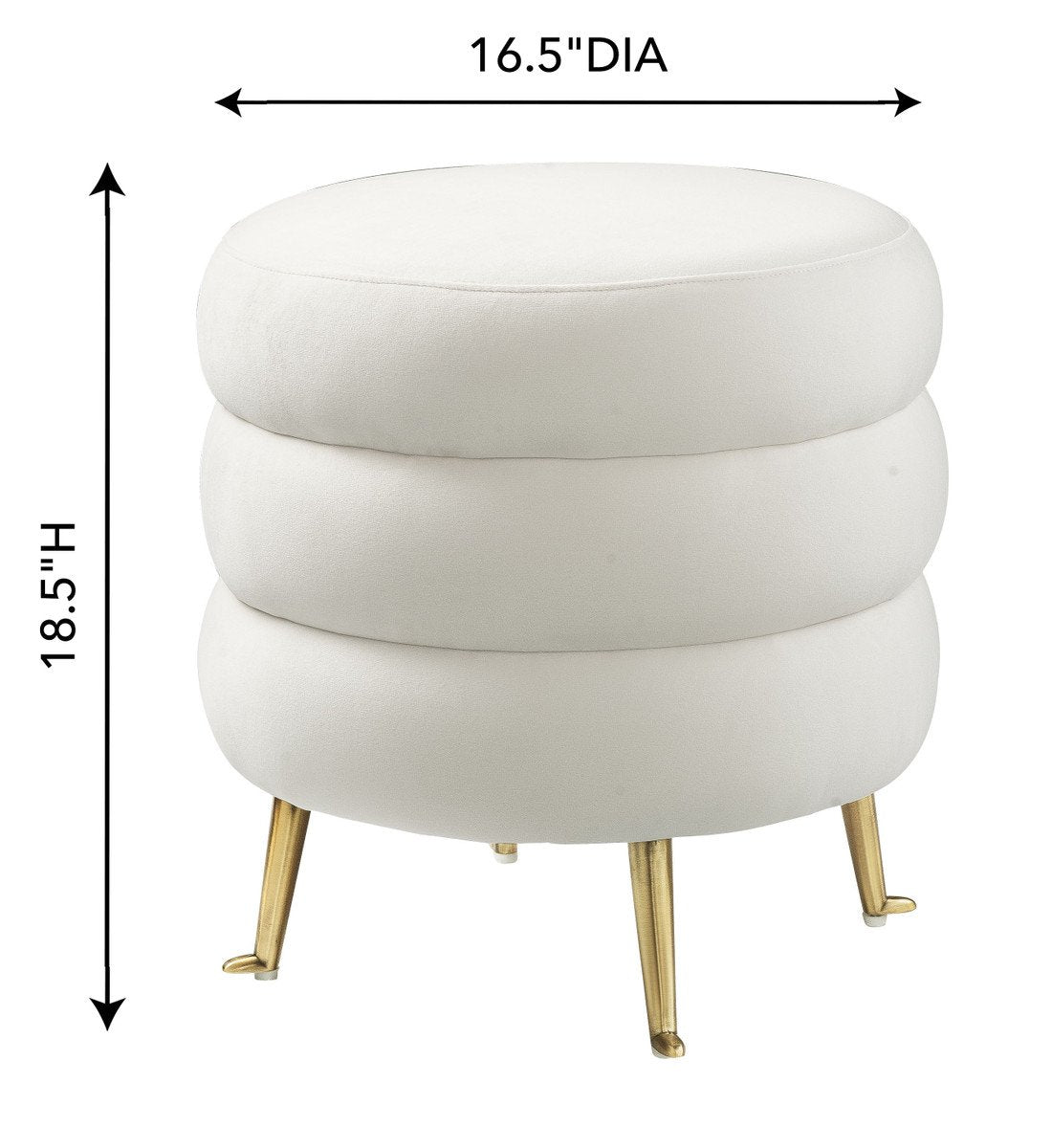 Ladder Velvet Ottoman