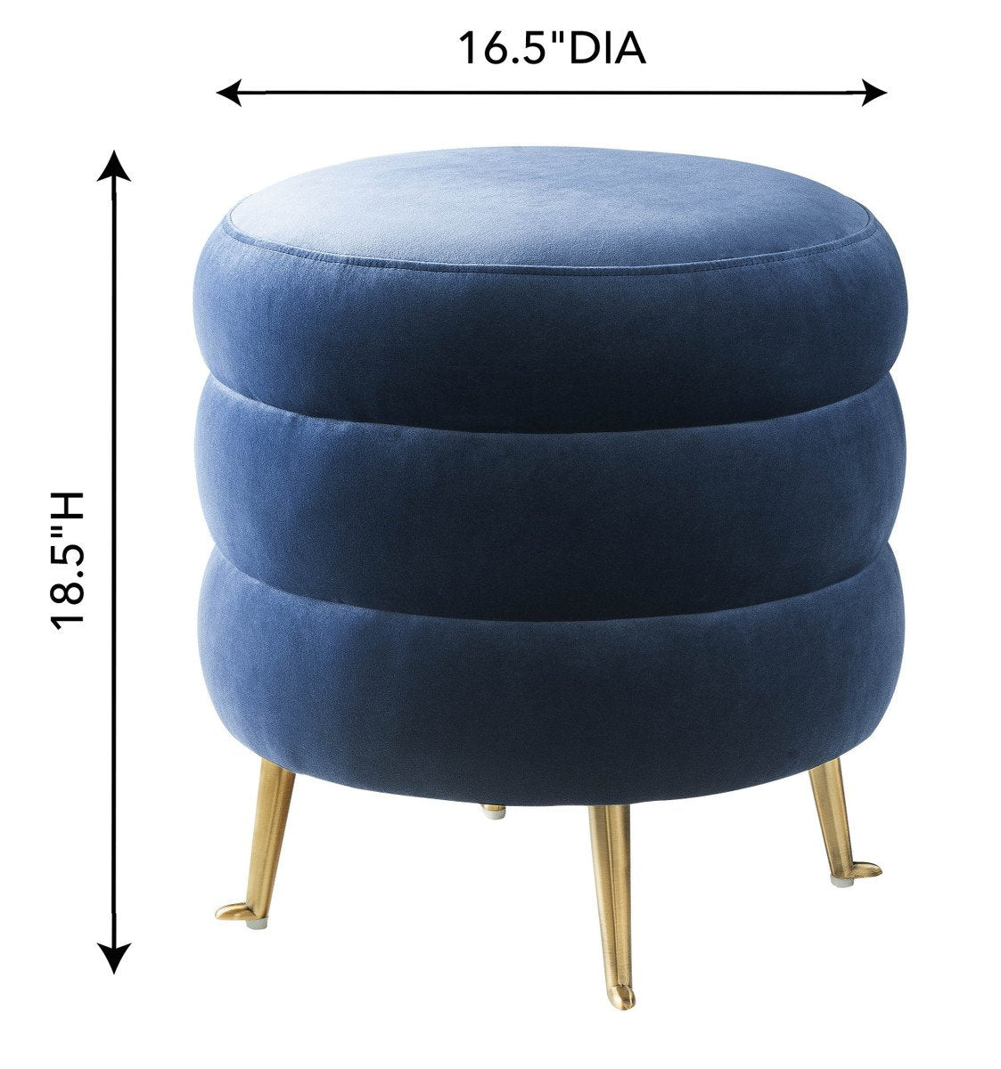 Ladder Velvet Ottoman