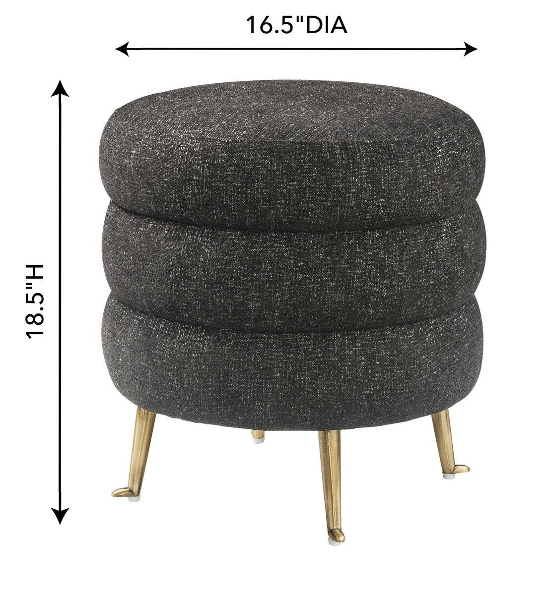 Ladder Velvet Ottoman