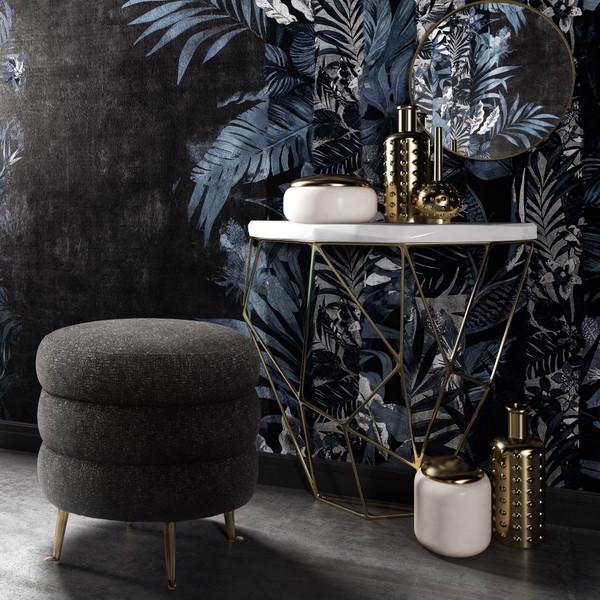 Ladder Velvet Ottoman