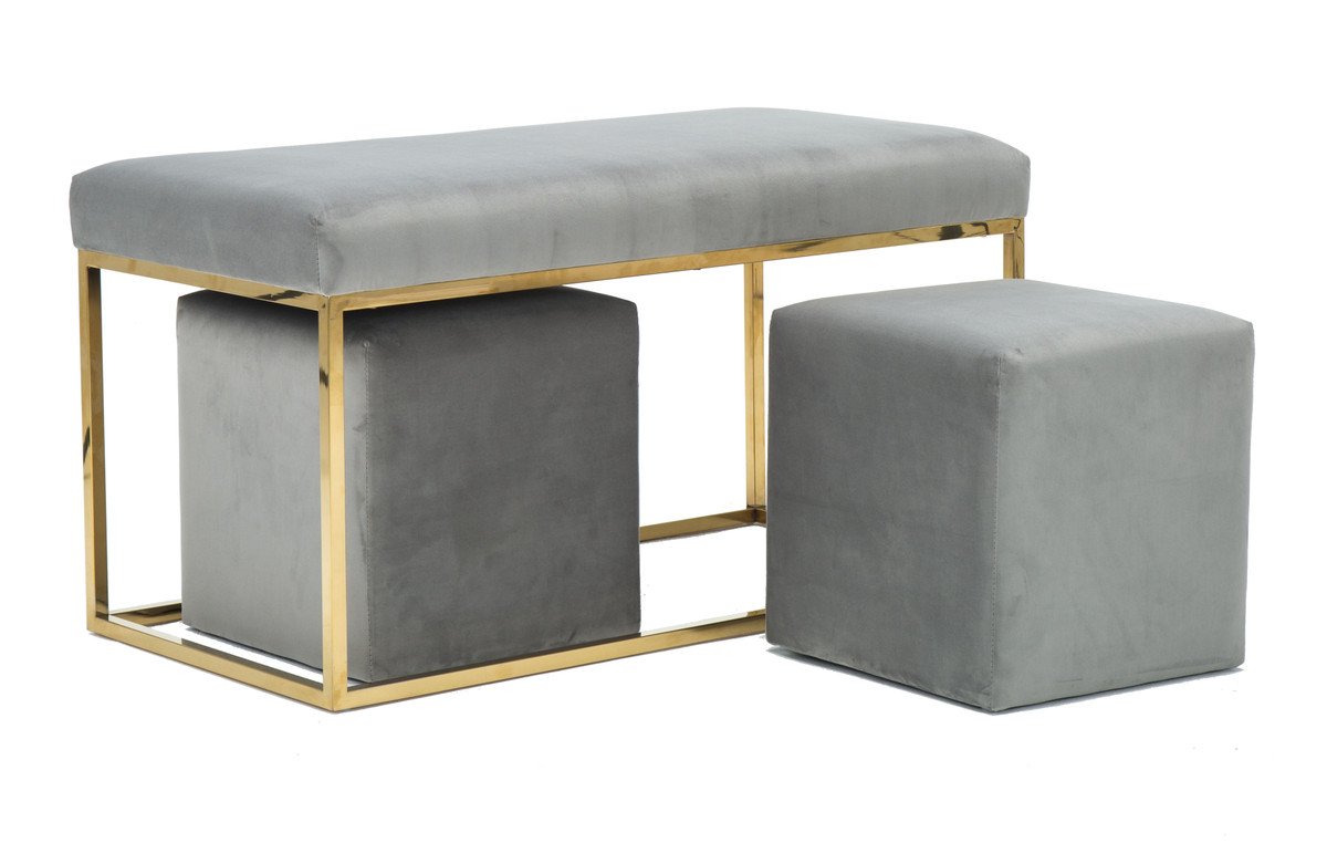 Lila Tri Velvet Bench Set By Inspire Me! Home Decor