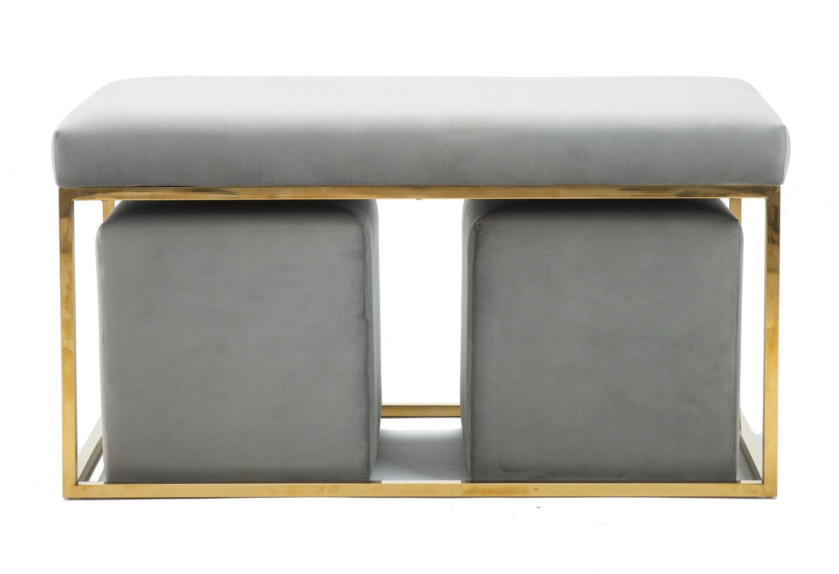 Lila Tri Velvet Bench Set By Inspire Me! Home Decor