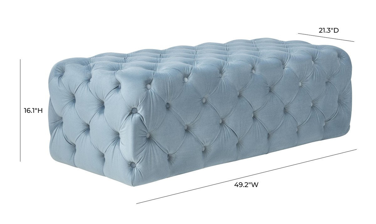Kaylee Velvet Ottoman