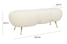 Load image into Gallery viewer, Welsh Faux Shearling Bench