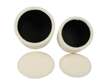 Load image into Gallery viewer, Teddy Faux Sheepskin Storage Ottomans (Set of 2)