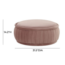 Load image into Gallery viewer, Rylee Lavender Velvet Ottoman