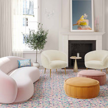 Load image into Gallery viewer, Rylee Lavender Velvet Ottoman