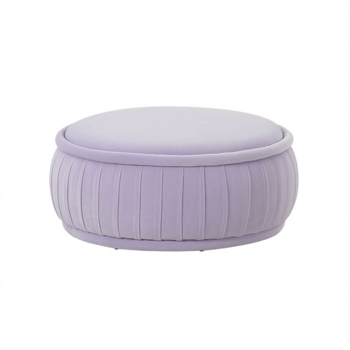 Rylee Lavender Velvet Ottoman