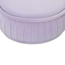 Load image into Gallery viewer, Rylee Lavender Velvet Ottoman