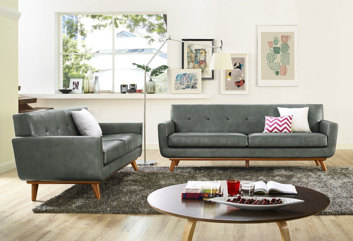 Lyon Smoke Grey Loveseat