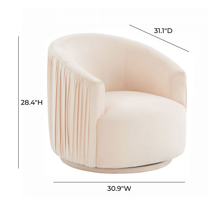 London Pleated Swivel Chair