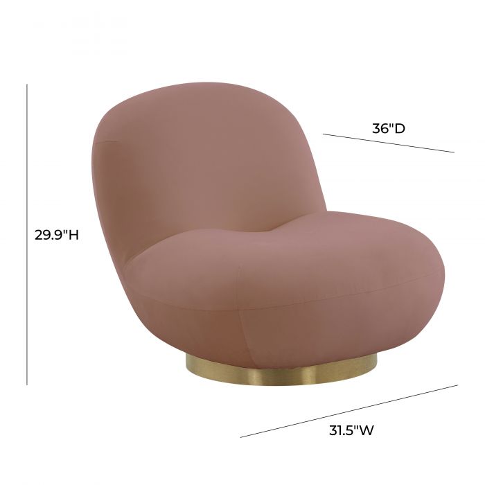 Emily Velvet Swivel Chair