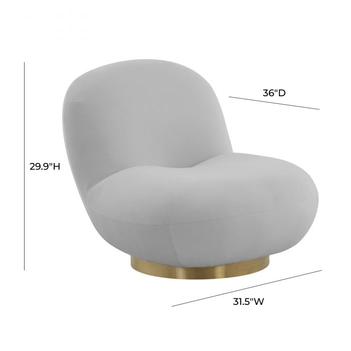 Emily Velvet Swivel Chair