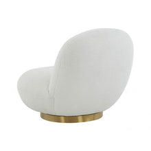 Load image into Gallery viewer, Emily White Boucle Swivel Chair