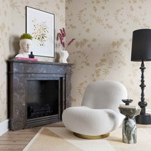 Load image into Gallery viewer, Emily White Boucle Swivel Chair