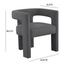 Load image into Gallery viewer, Sloane Dark Grey Velvet Chair