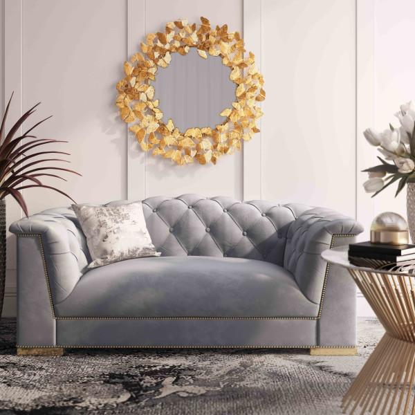 Farah Velvet Loveseat