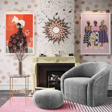 Load image into Gallery viewer, Boboli Chenille Chair + Ottoman Set