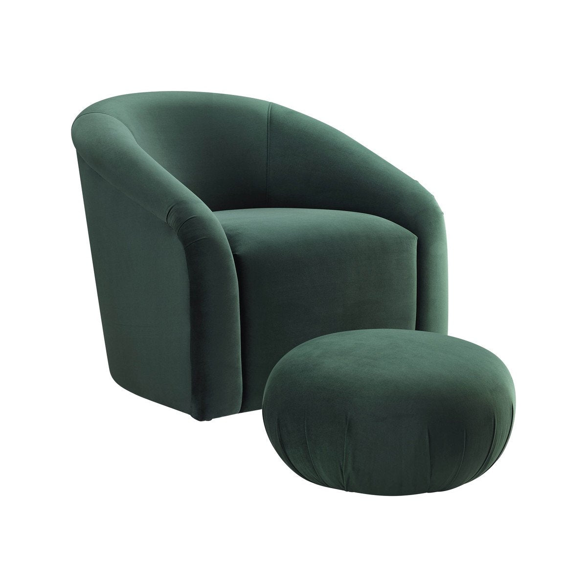 Boboli Chenille Chair + Ottoman Set