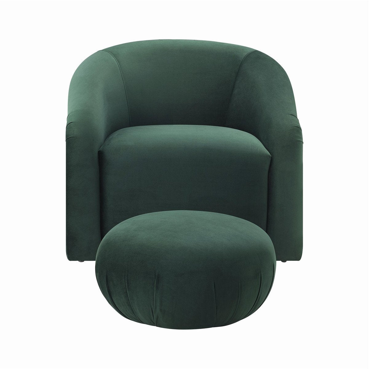 Boboli Chenille Chair + Ottoman Set