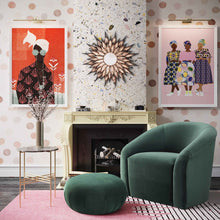 Load image into Gallery viewer, Boboli Chenille Chair + Ottoman Set