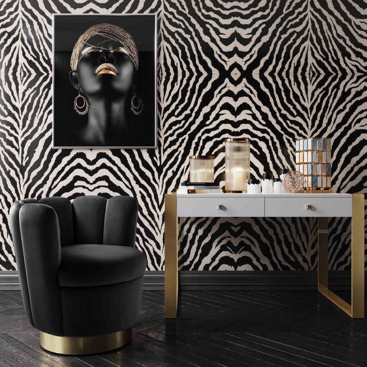 Yad Velvet Swivel Chair