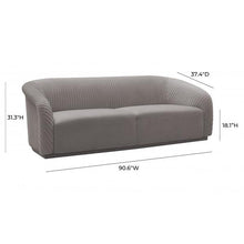 Load image into Gallery viewer, YARA PLEATED VELVET SOFA