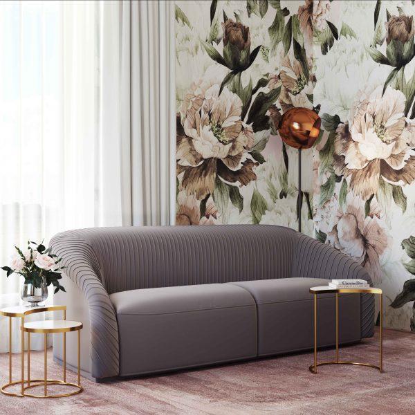 YARA PLEATED VELVET SOFA