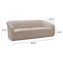 Load image into Gallery viewer, YARA PLEATED VELVET SOFA