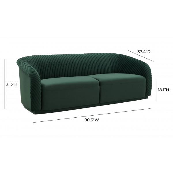 YARA PLEATED VELVET SOFA