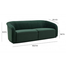 Load image into Gallery viewer, YARA PLEATED VELVET SOFA