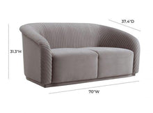 Load image into Gallery viewer, YARA PLEATED LOVESEAT