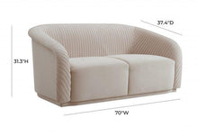 Load image into Gallery viewer, YARA PLEATED LOVESEAT