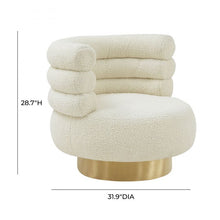 Load image into Gallery viewer, Naomi Faux Shearling Swivel Chair