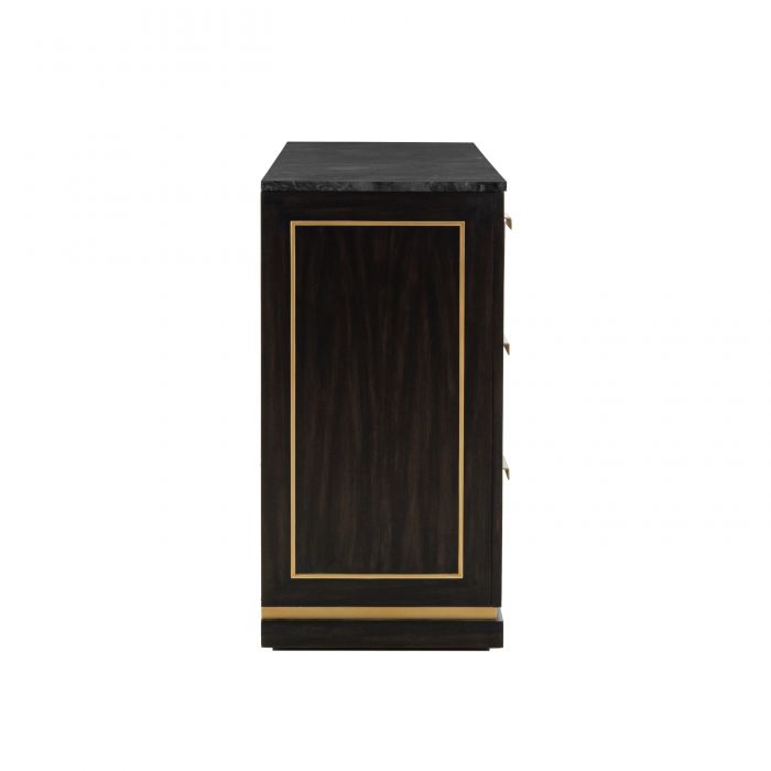 Brooke Espresso Walnut 6 Drawer Dresser