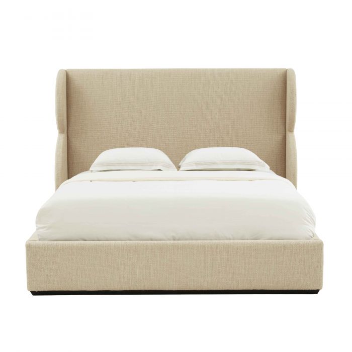 Jibriyah Beige Tweed Bed in King