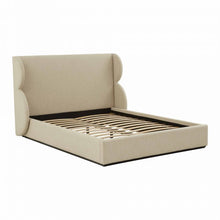 Load image into Gallery viewer, Jibriyah Beige Tweed Bed in King