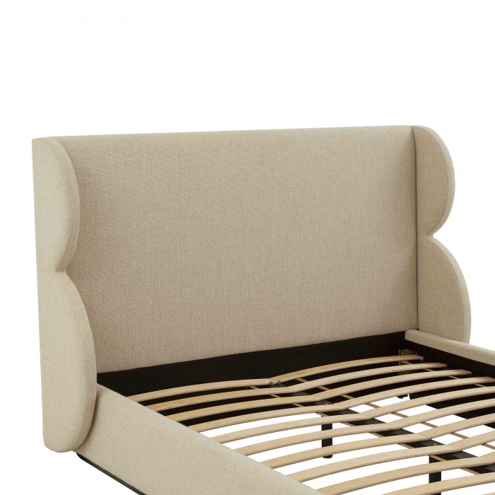 Jibriyah Beige Tweed Bed in King