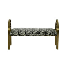 Load image into Gallery viewer, Mavis Leopard Print Velvet Bench