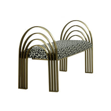 Load image into Gallery viewer, Mavis Leopard Print Velvet Bench