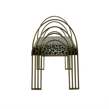 Load image into Gallery viewer, Mavis Leopard Print Velvet Bench