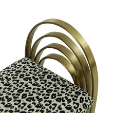 Load image into Gallery viewer, Mavis Leopard Print Velvet Bench