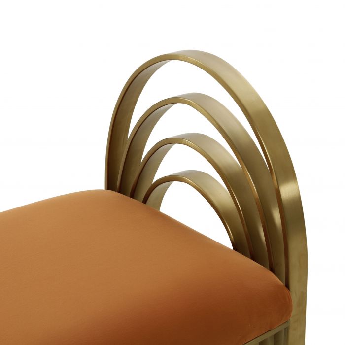 Mavis Cinnamon Velvet Bench