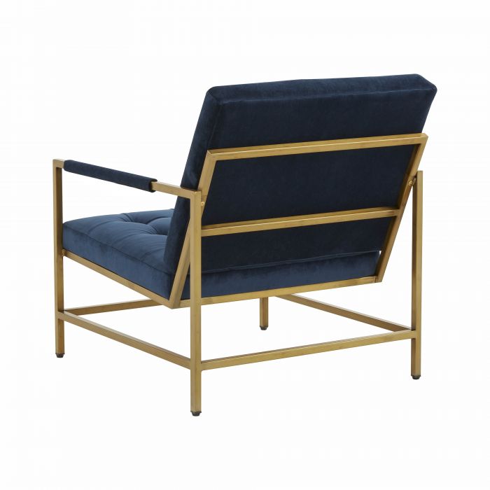 Van Velvet Leather Accent Chair