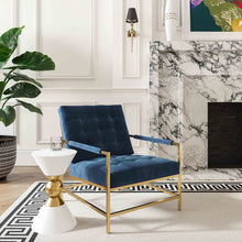 Load image into Gallery viewer, Van Velvet Leather Accent Chair