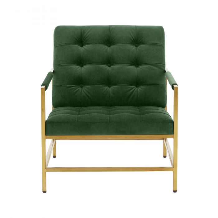 Van Velvet Leather Accent Chair
