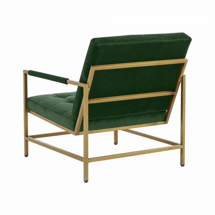 Van Velvet Leather Accent Chair